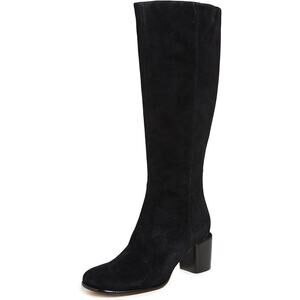Vince Women's Maggie High Boot Black Suede Size 8M New Without Box Condition